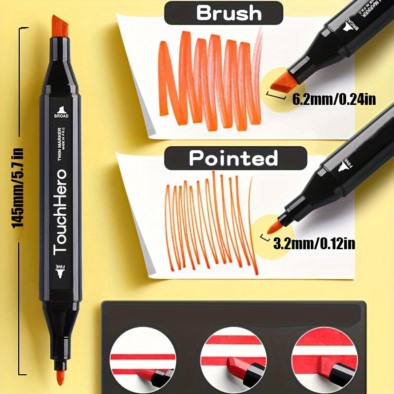 TouchHero 168 Colour Alcohol Markers Set – Professional and Versatile