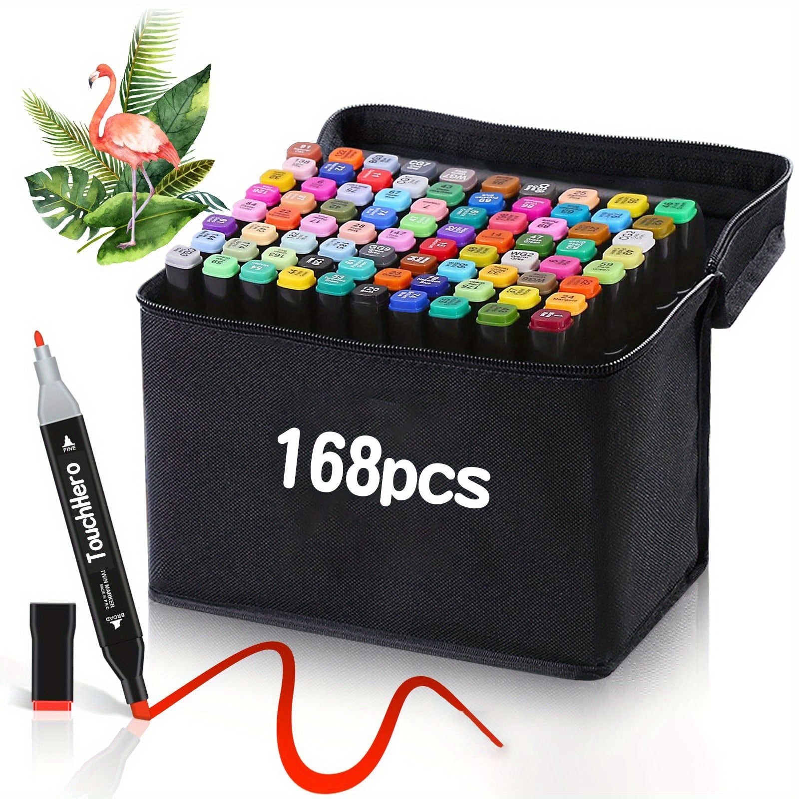 TouchHero 168 Colour Alcohol Markers Set – Professional and Versatile