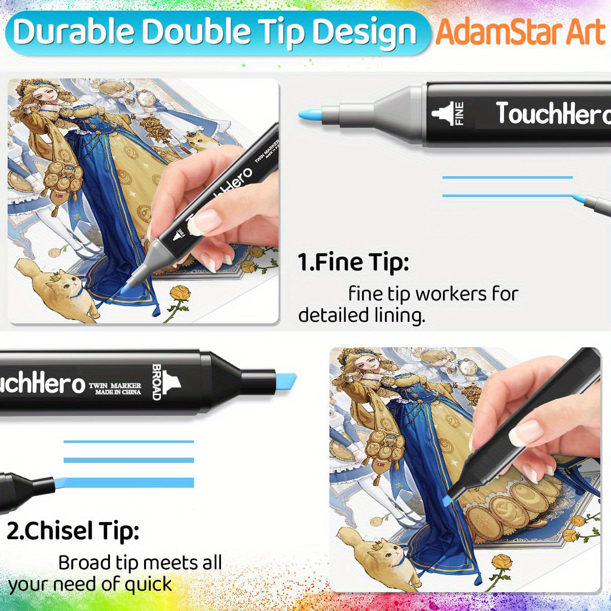 TouchHero 168 Colour Alcohol Markers Set – Professional and Versatile