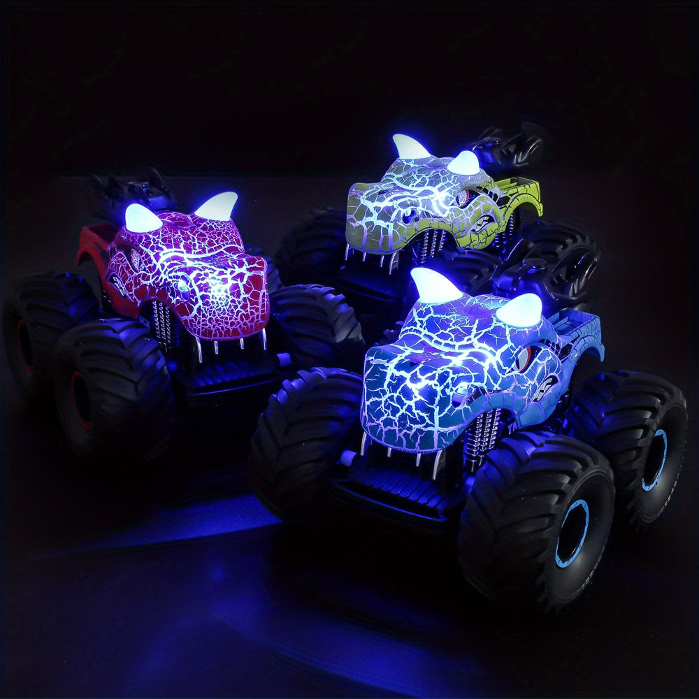 DinoBlaze Stunt Car - Spectacular RC Monster Truck with Smoke & Light