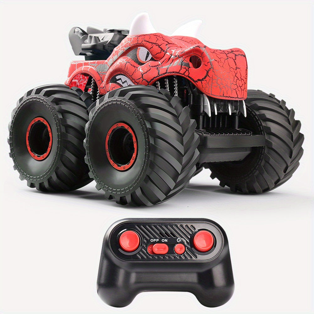 DinoBlaze Stunt Car - Spectacular RC Monster Truck with Smoke & Light