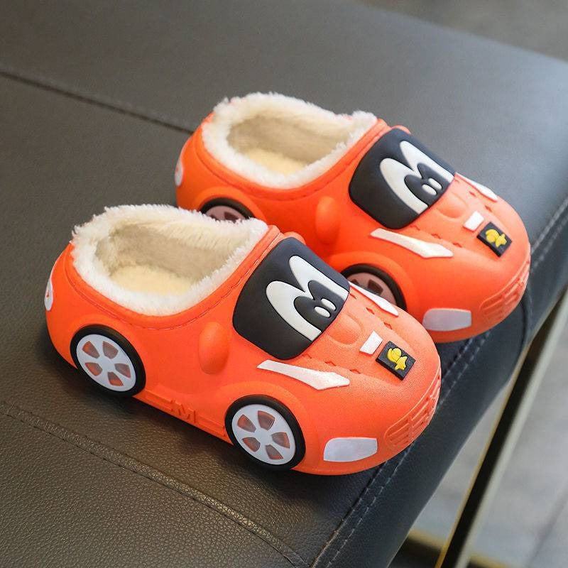 Joyful Car Slippers for Children - Playful and Comfortable for Home