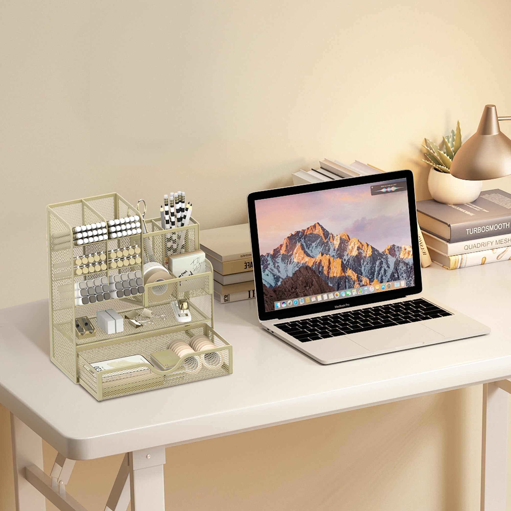 Smart Organiser Desk Rack - Multifunctional Storage for Your Office Supplies