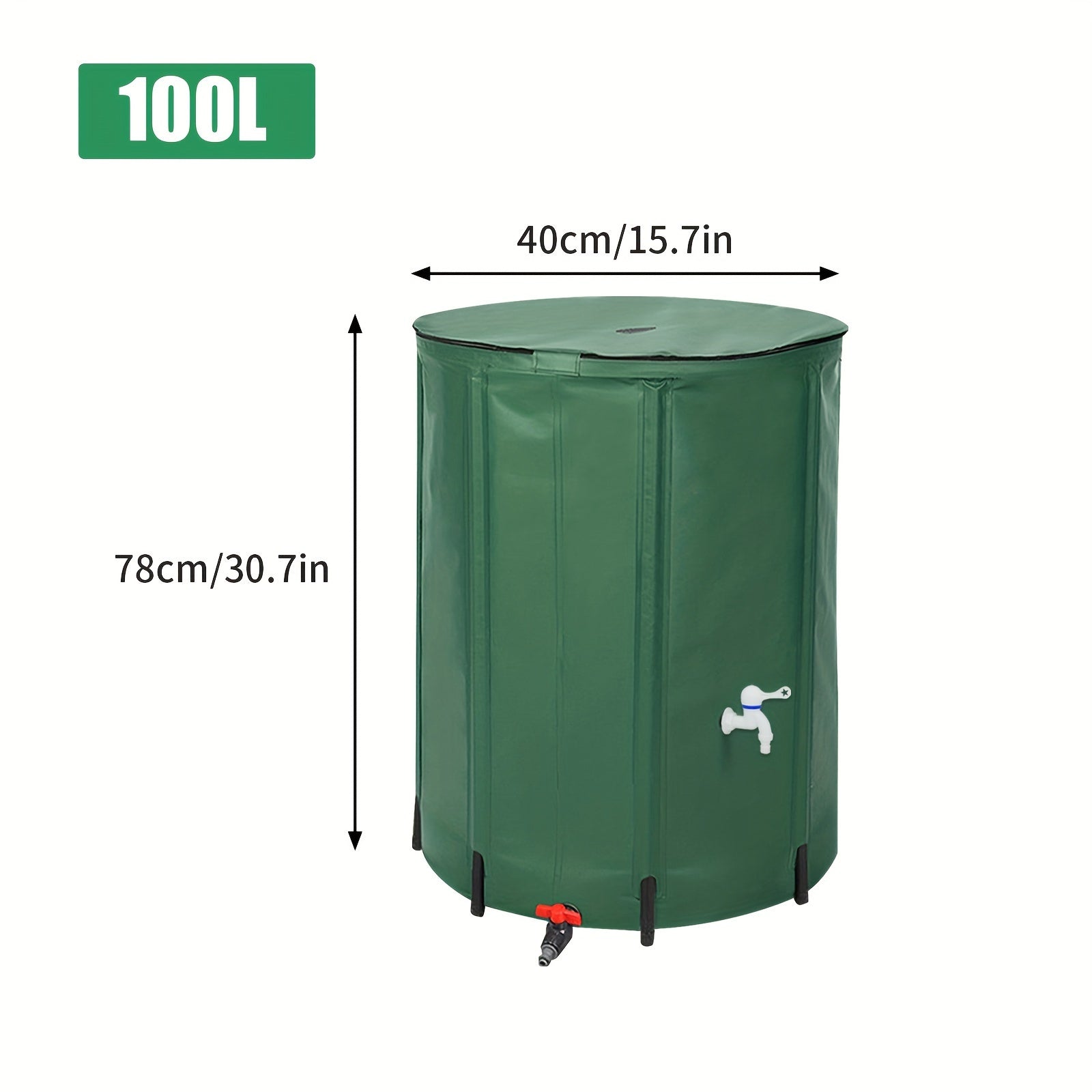 FlexiTank Collapsible Water Storage - 50L / 100L Durable PVC Water Reservoir