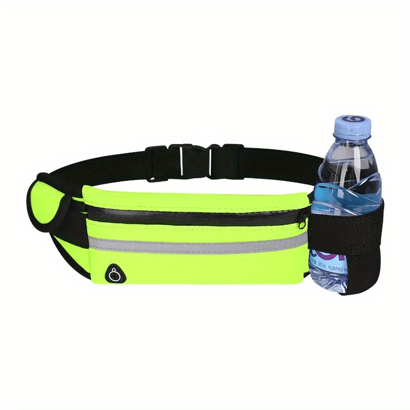Compact Reflective Sports Waist Bag – Waterproof Phone Holder and Bottle Holder for Running and Fitness