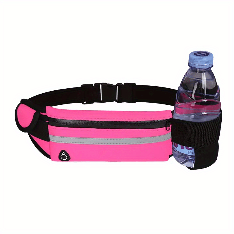 Compact Reflective Sports Waist Bag – Waterproof Phone Holder and Bottle Holder for Running and Fitness