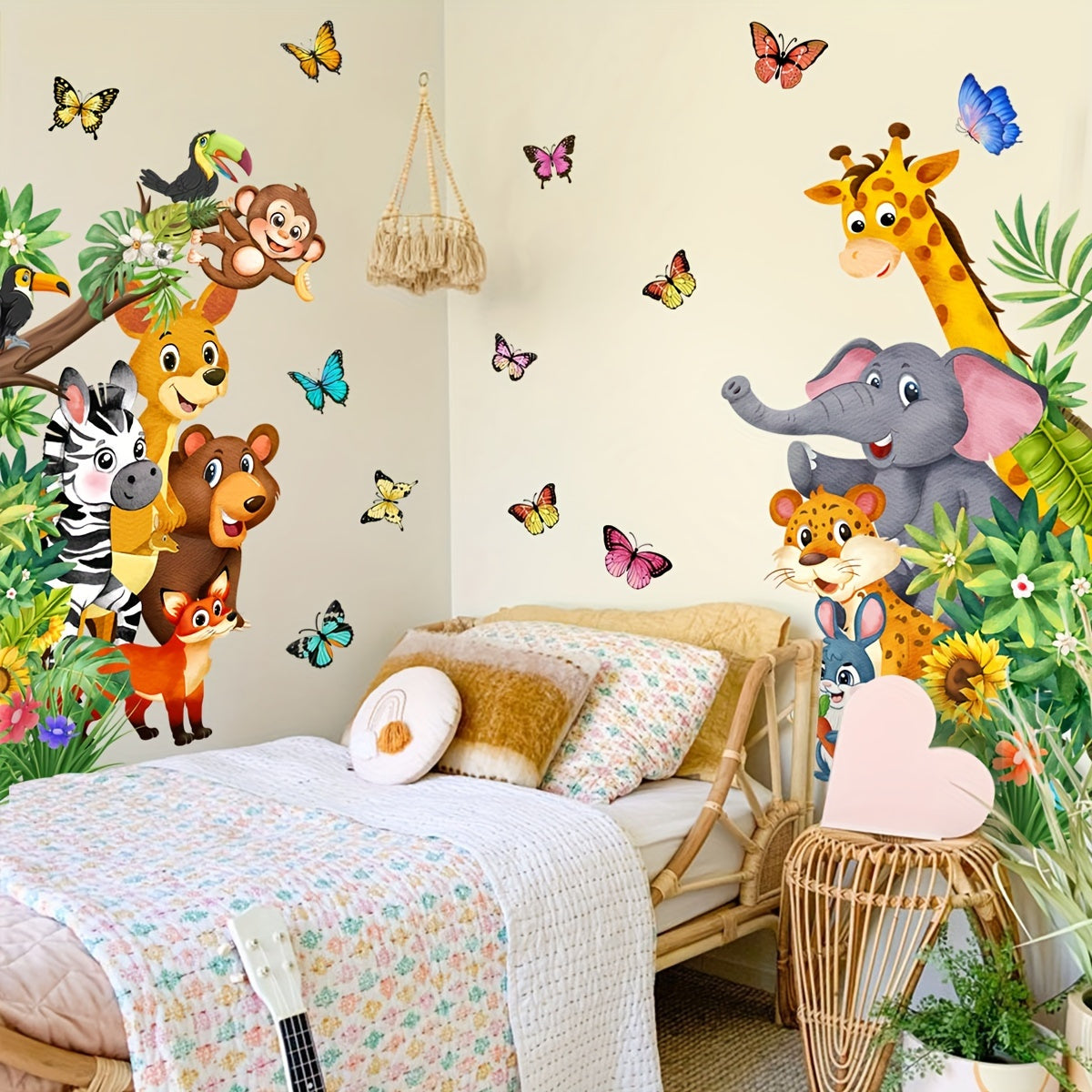 Colourful Animal Wall Stickers - Playful Fun for Children
