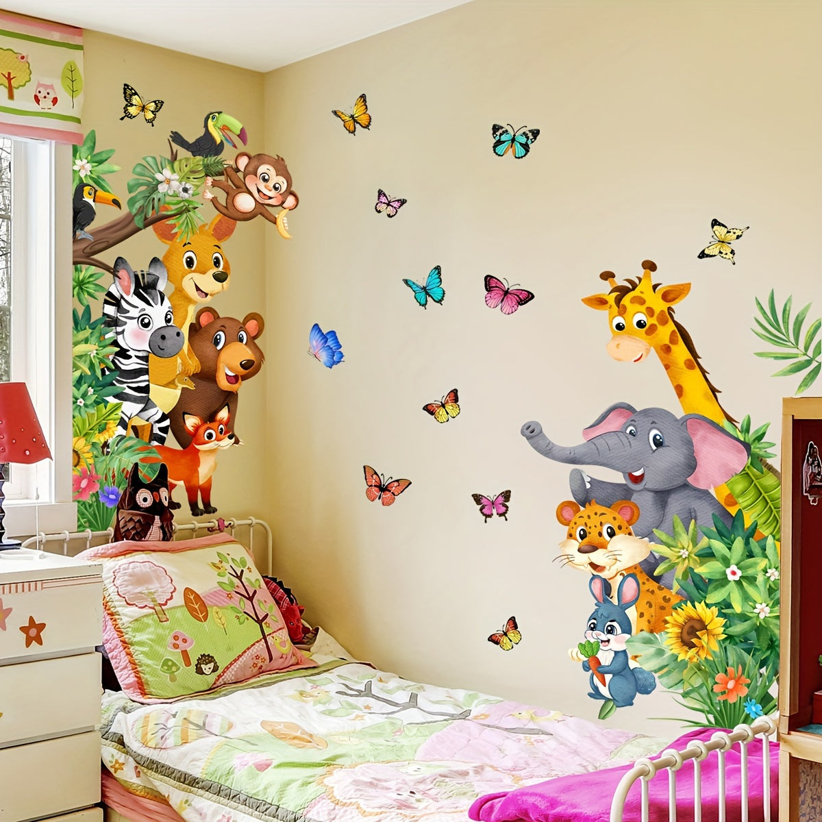 Colourful Animal Wall Stickers - Playful Fun for Children