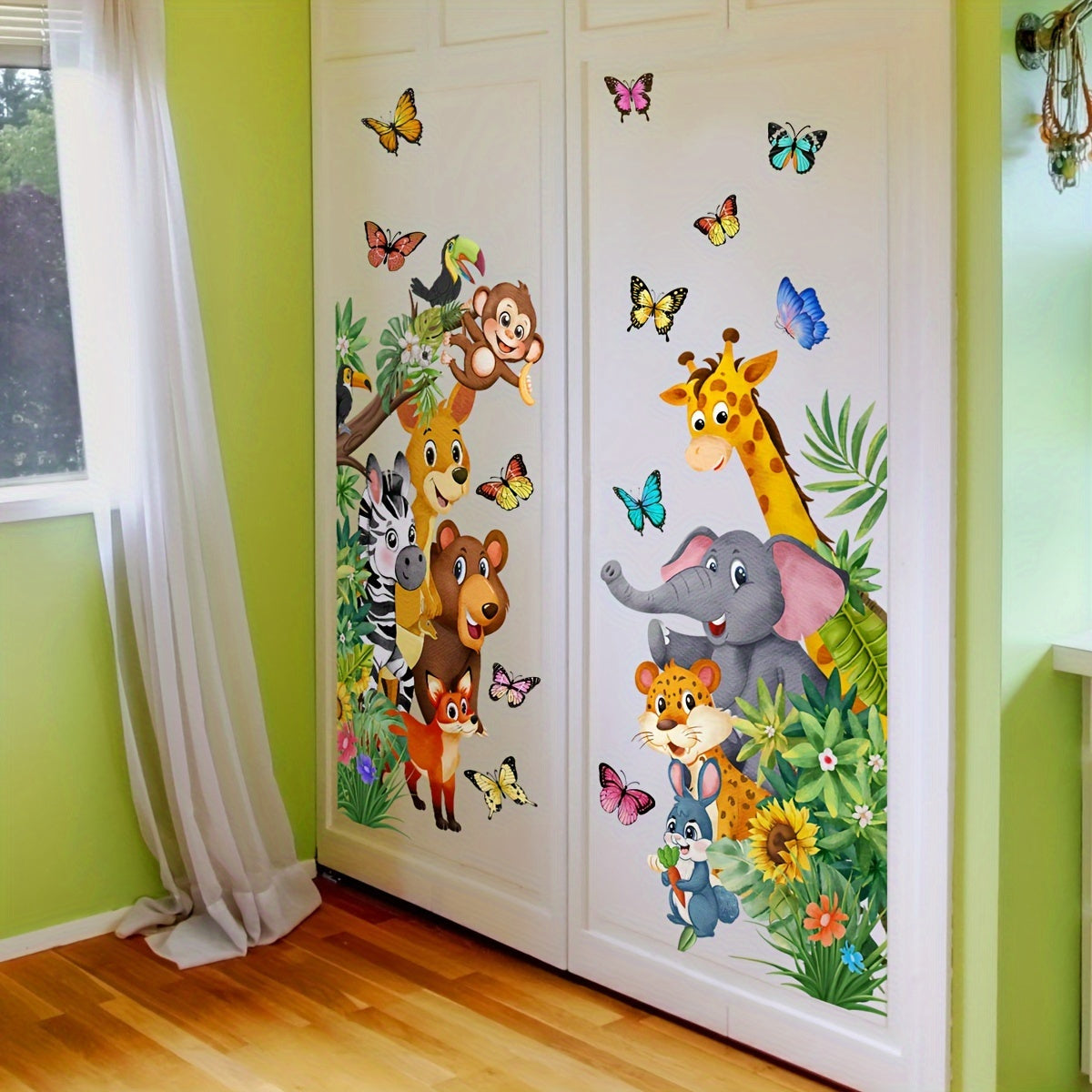 Colourful Animal Wall Stickers - Playful Fun for Children