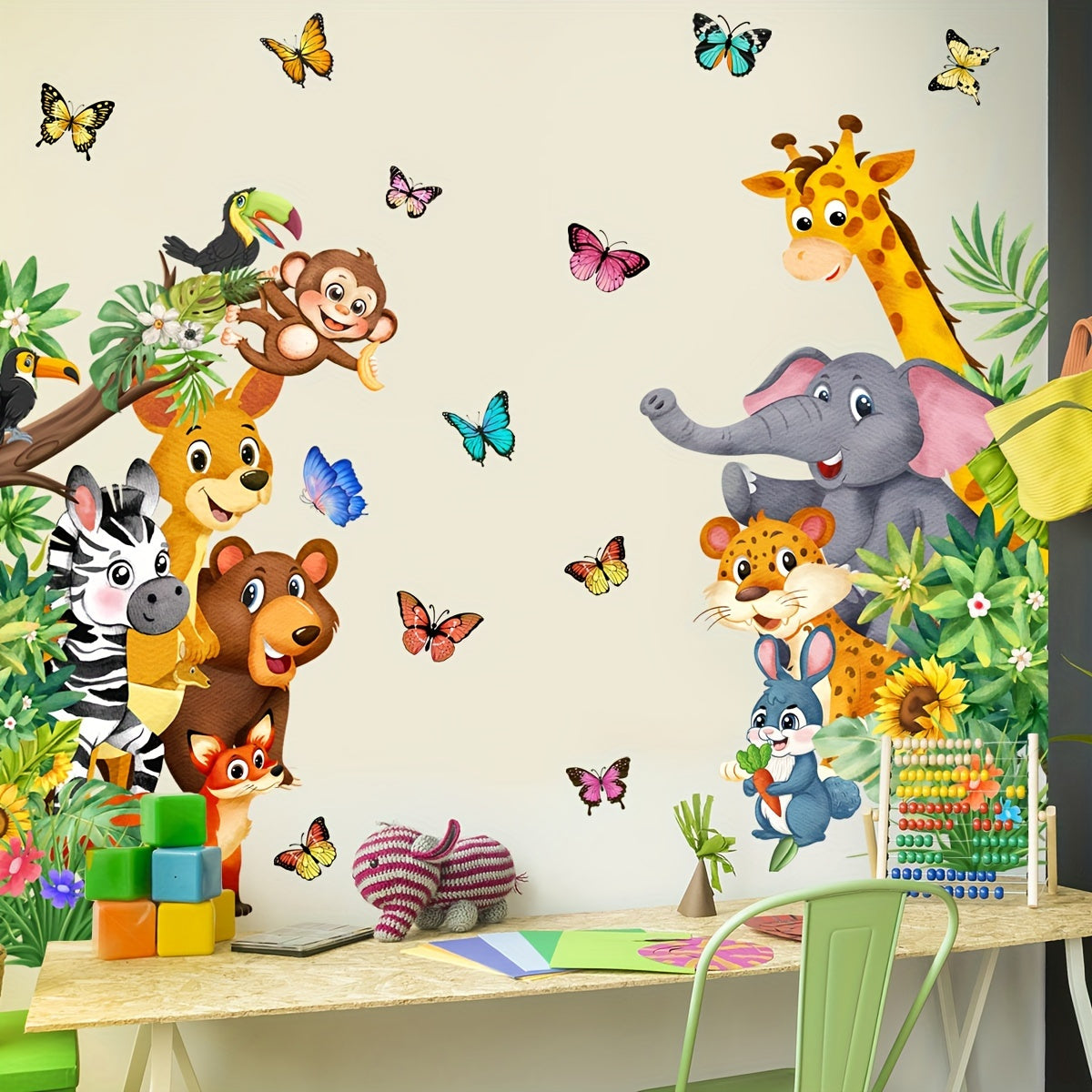 Colourful Animal Wall Stickers - Playful Fun for Children