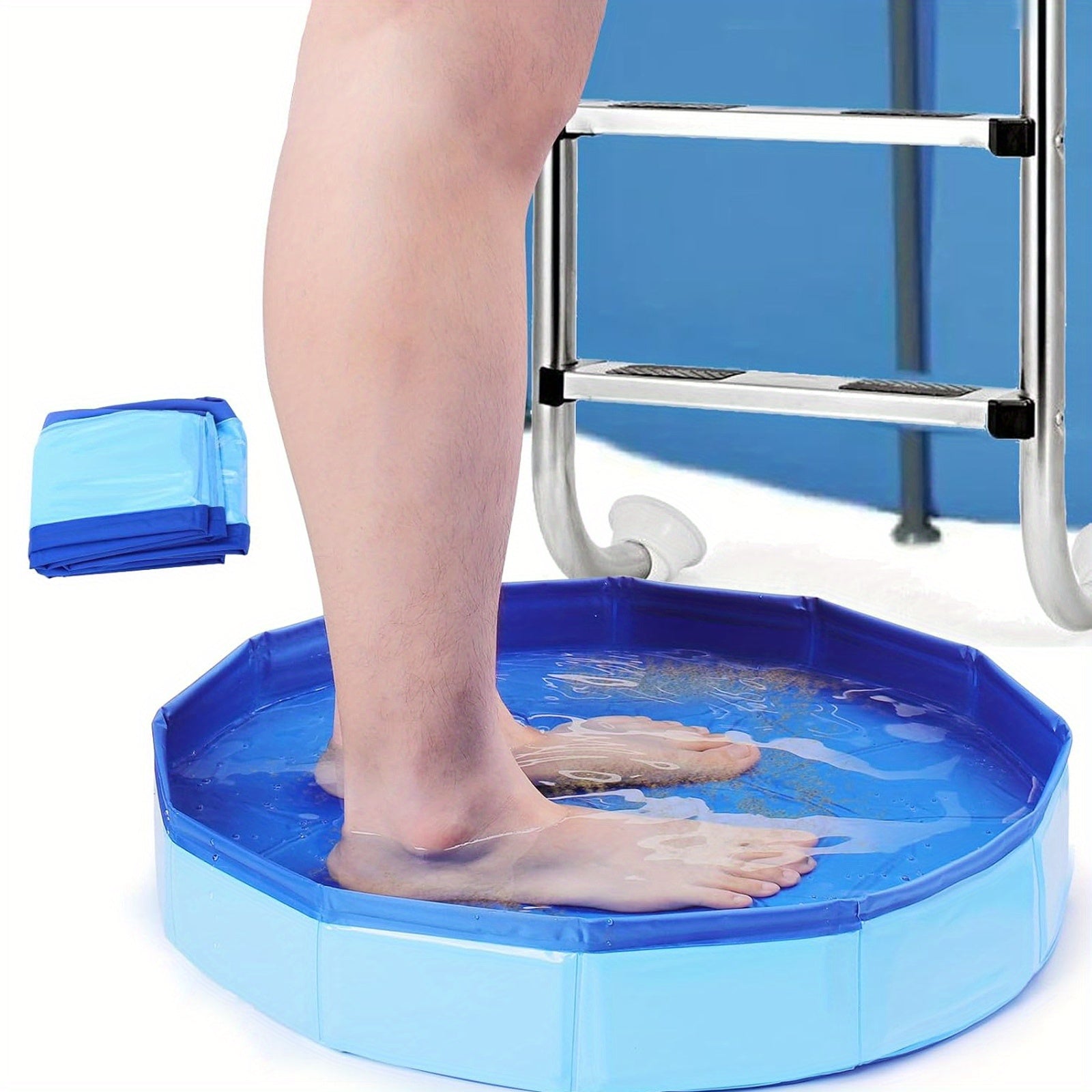 Portable Foldable Foot Bath – Easy Entry Foot Washer for the Pool