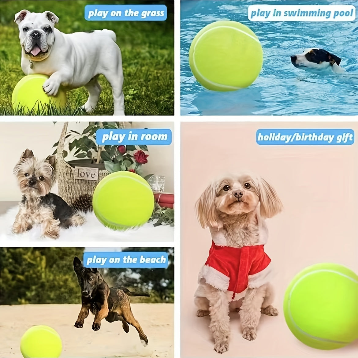 Extra Durable Large Dog Tennis Ball – Ideal for Outdoor Play and Activity