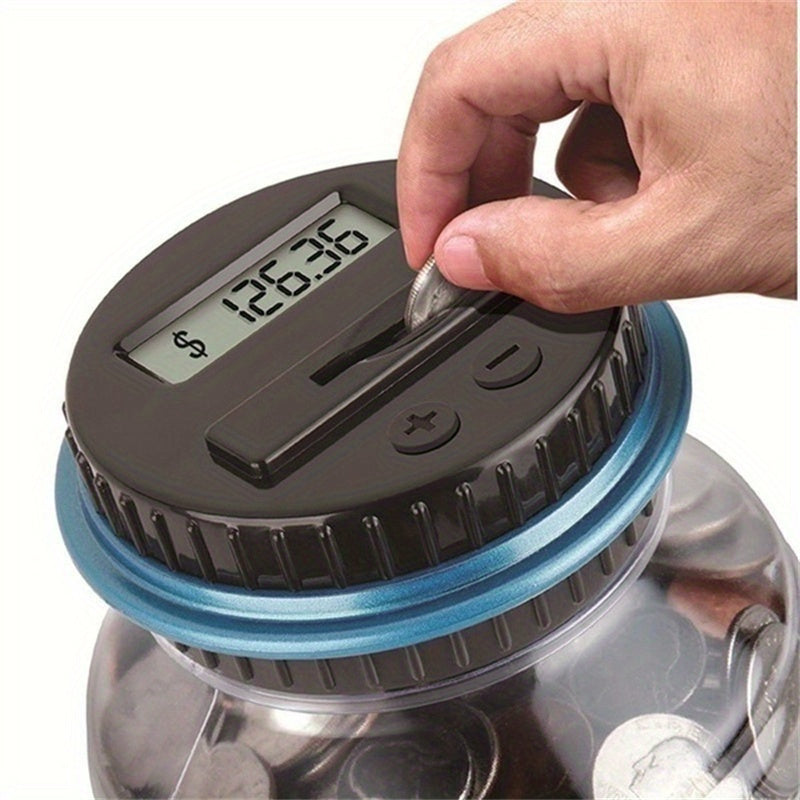 Digital Coin Counter Piggy Bank - With LCD Display for Automatic Counting and Large Capacity