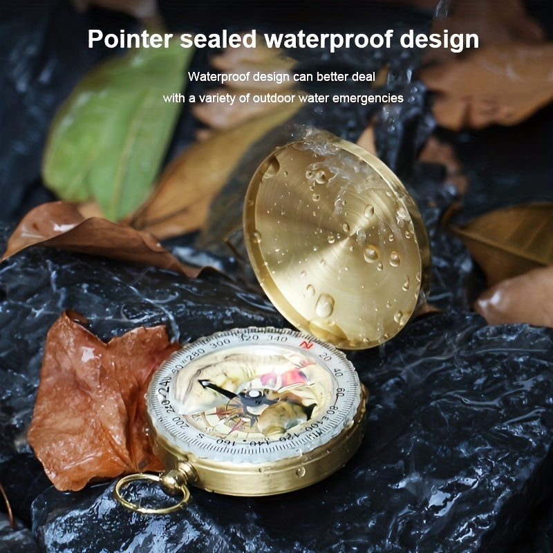 Copper Survival Compass – Waterproof and Glow-in-the-Dark for Nighttime Adventures