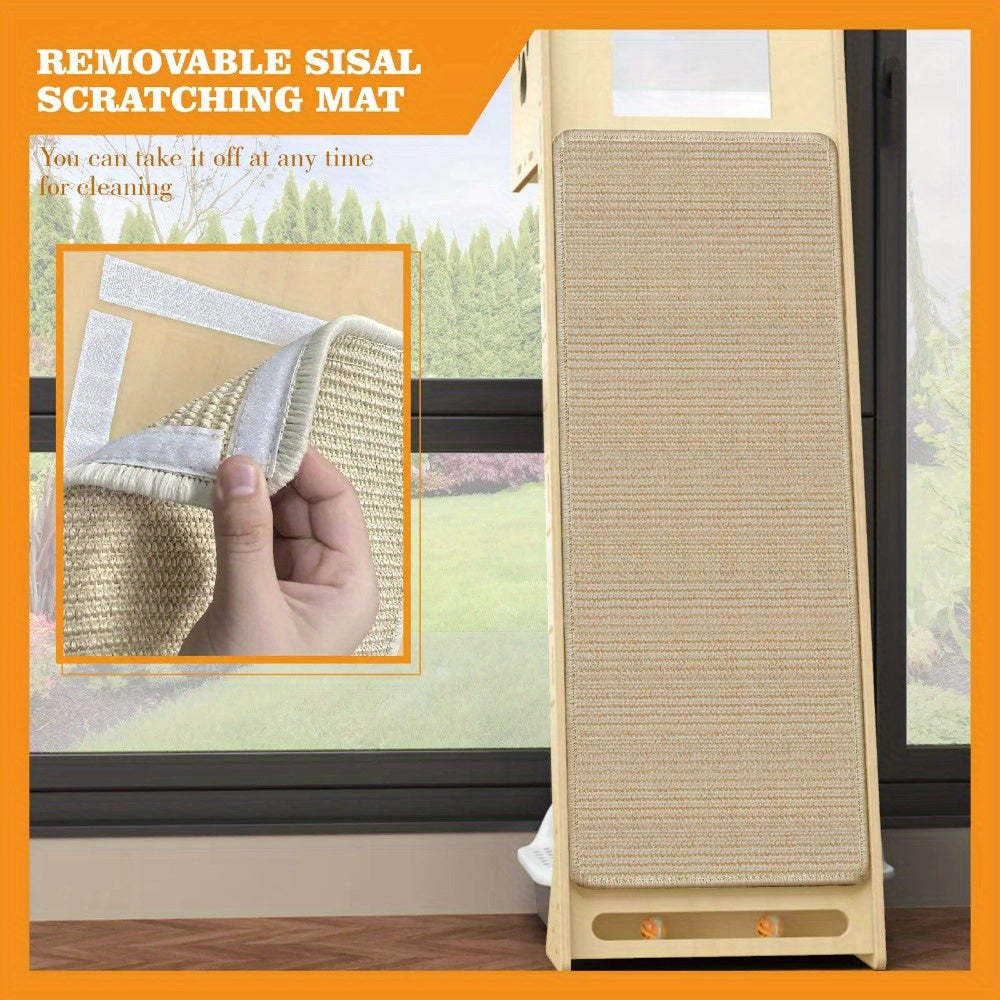 NatureClimb Wooden Cat House – Compact and Playful Furniture