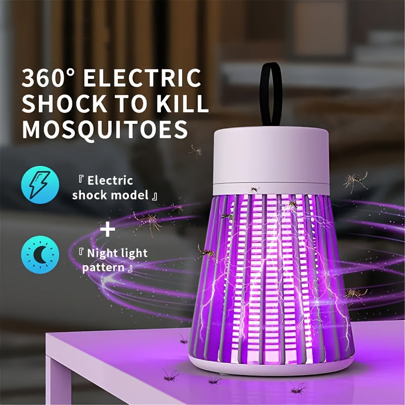 Rechargeable Mosquito Lamp – 360° UV Electric Shock Insect Killer