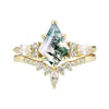 Stylish 2-Piece Moss Agate Ring Set - Serenia