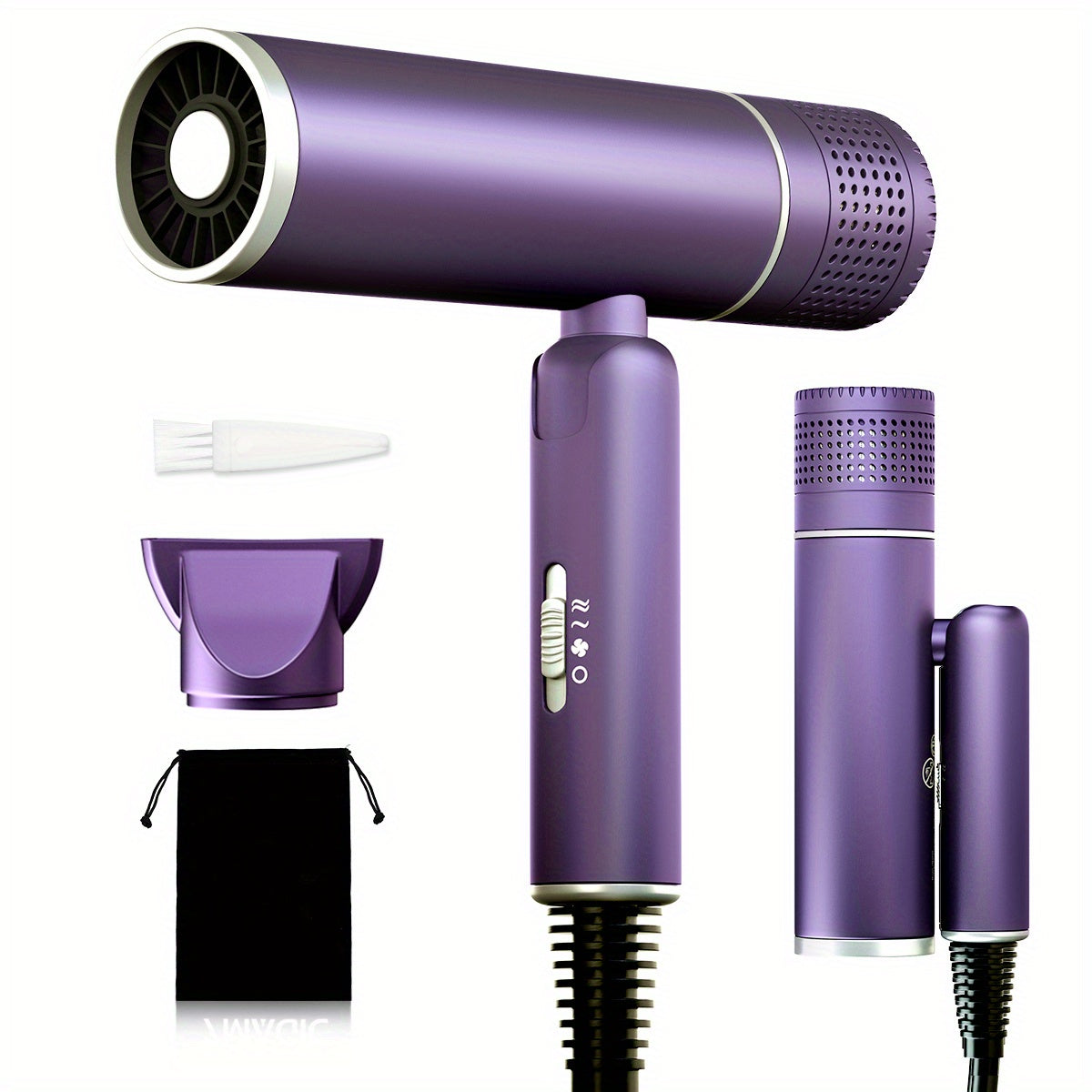 Ion Hair Dryer with Diffuser – Quiet, Powerful, and Gentle on Your Hair