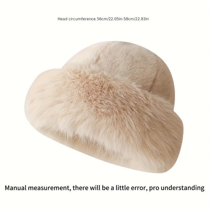 Rosa Luxe Faux Fur Beanie – Stylish Warmth for Cold Days