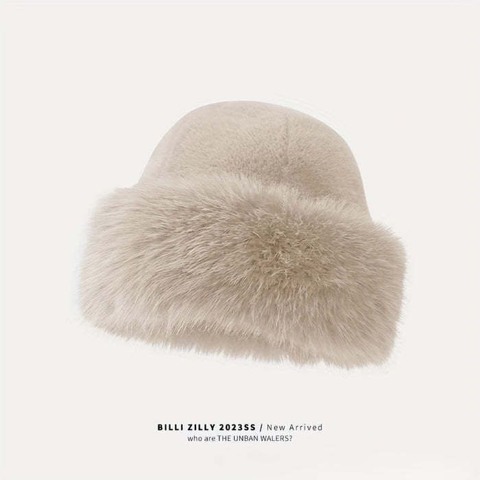 Rosa Luxe Faux Fur Beanie – Stylish Warmth for Cold Days
