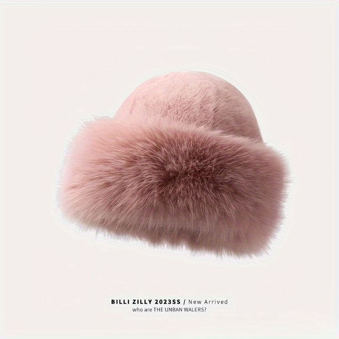 Rosa Luxe Faux Fur Beanie – Stylish Warmth for Cold Days