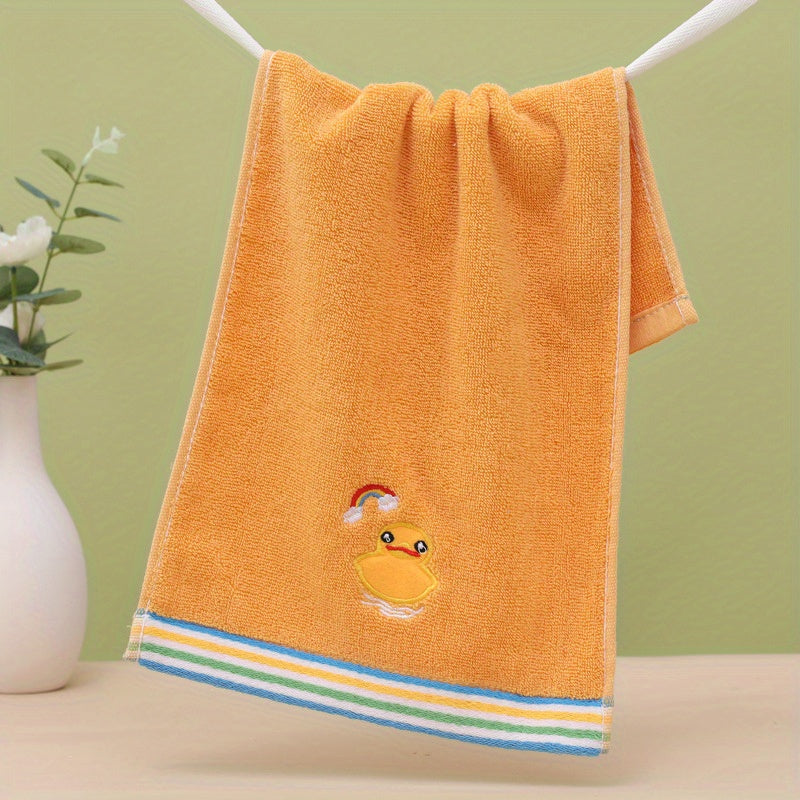 Cute Cartoon Embroidered Small Towels – Soft Cotton Set of 4