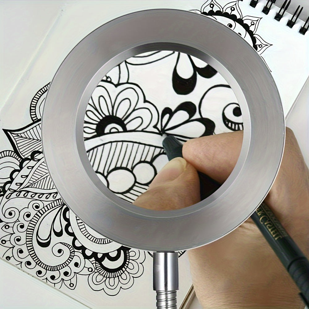 LED Magnifying Glass Lamp with Clamp – Perfect for Hands-Free Work and Precision
