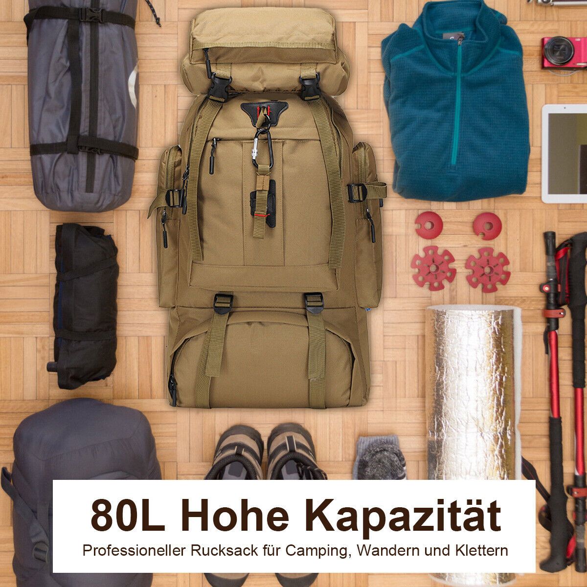 Explorer 80L Hiking Rucksack – Sturdy and Versatile