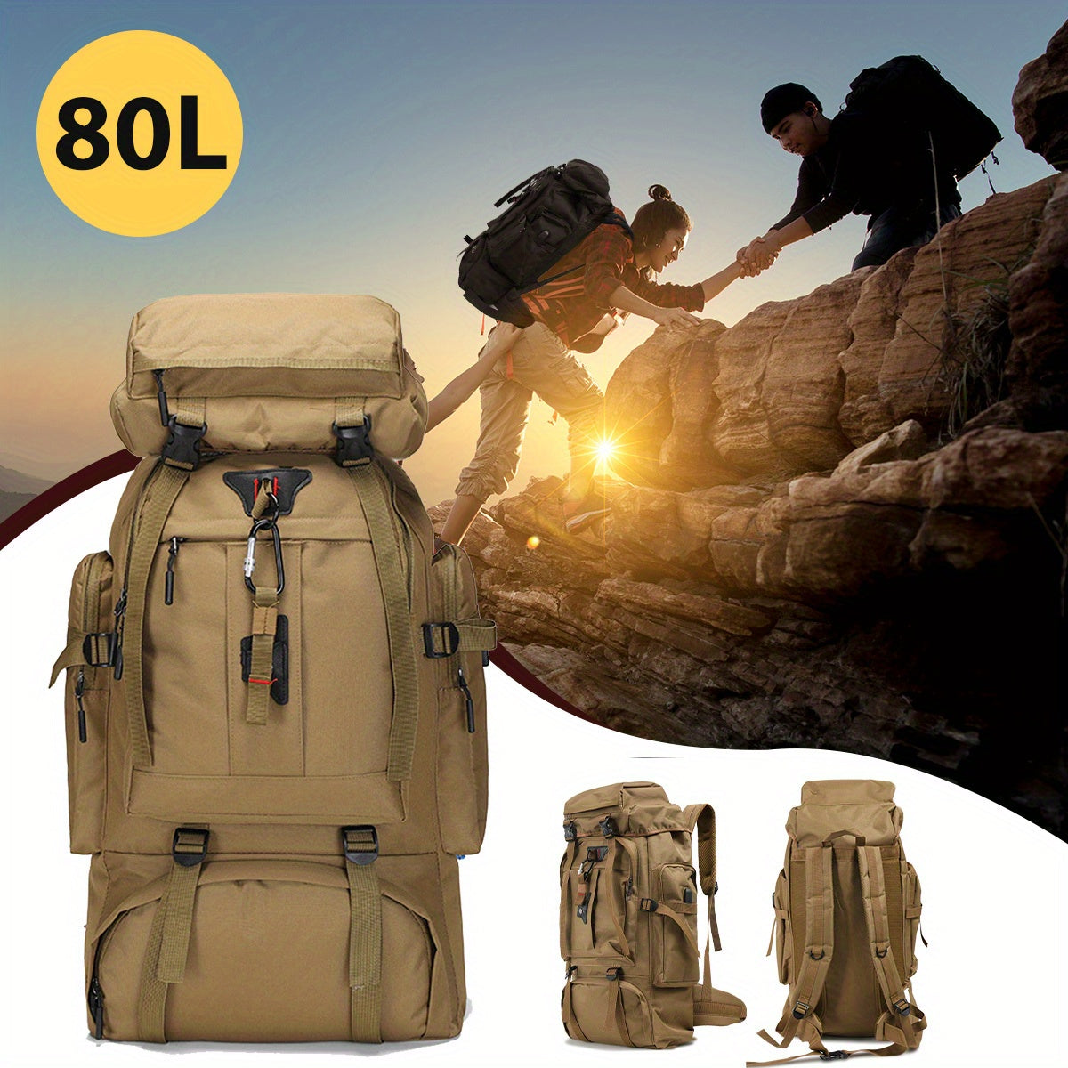 Explorer 80L Hiking Rucksack – Sturdy and Versatile