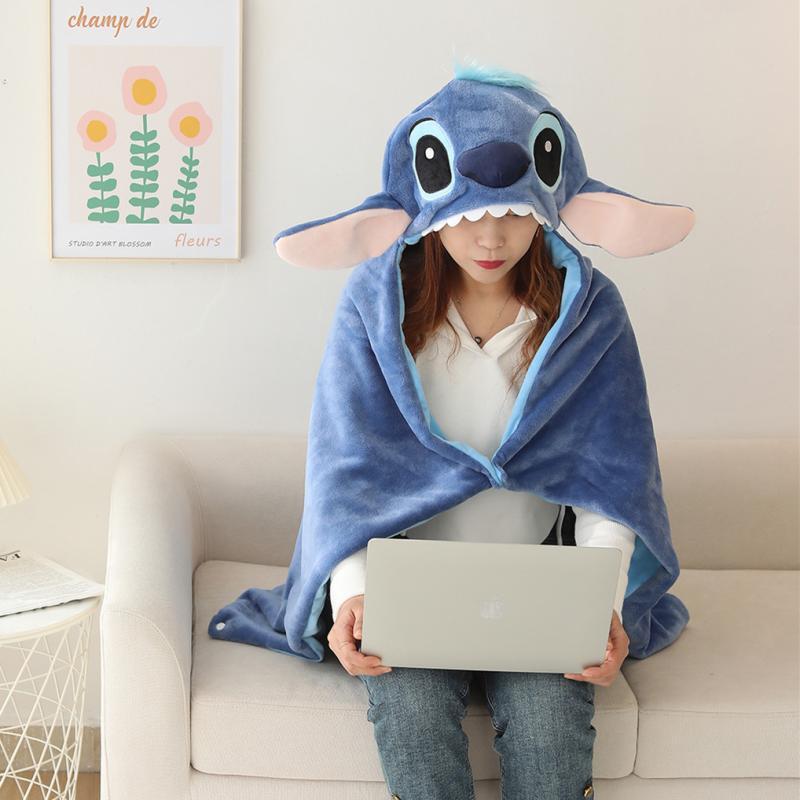 Disney Stitch Hoodie Blanket – Warm and Cute for Summer Movie Nights or Holidays