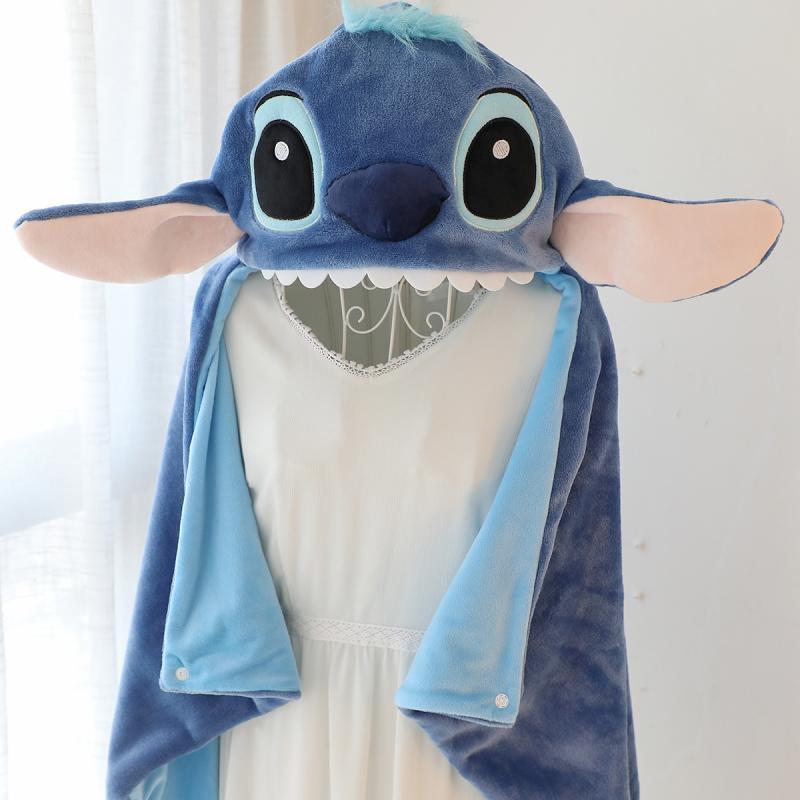 Disney Stitch Hoodie Blanket – Warm and Cute for Summer Movie Nights or Holidays
