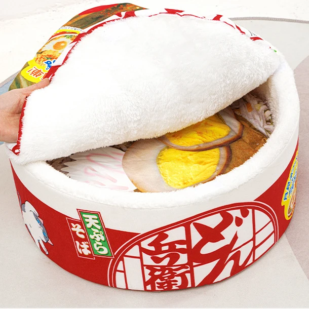 Cosy Ramen Cat Bed - A Comfortable Dream for Your Cat