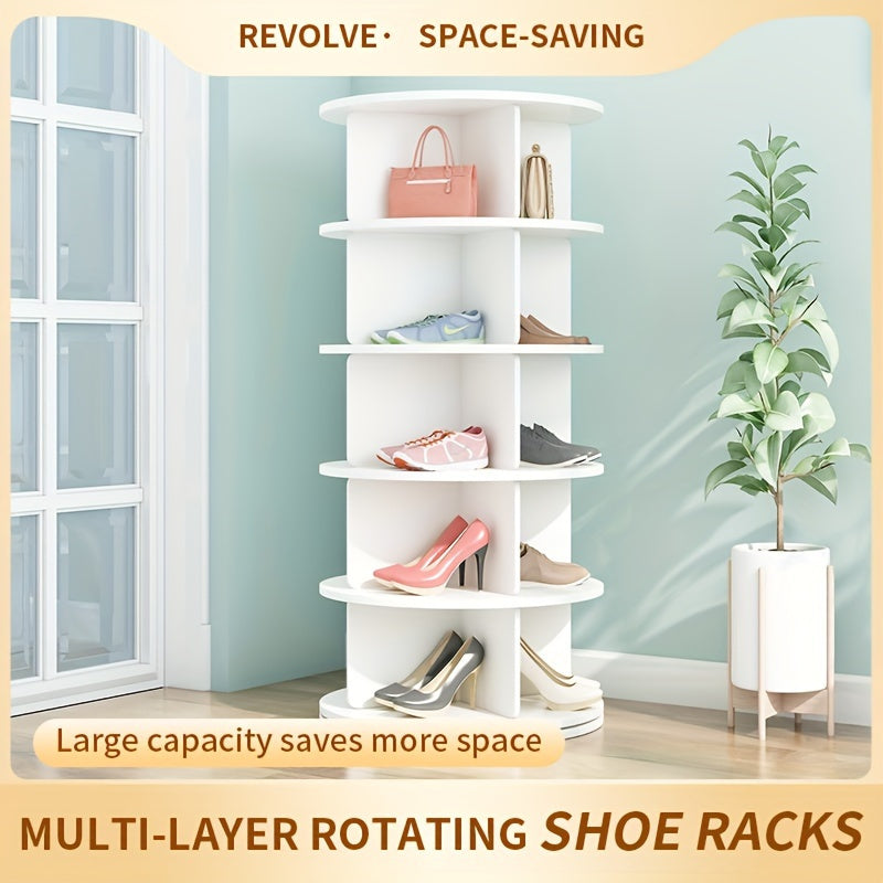 ShoeSpin 360° Rotatable Shoe Rack - Space-Saving and Multifunctional