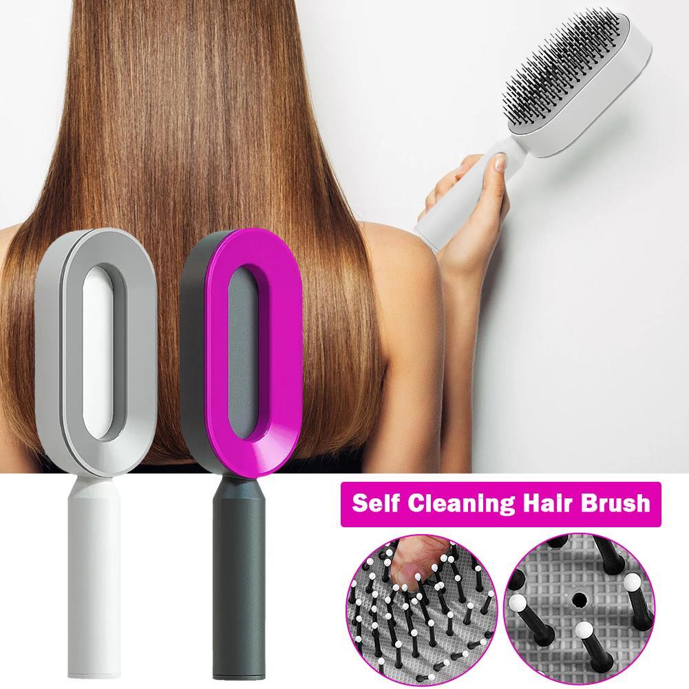 Self-Cleaning 3D Hair Brush