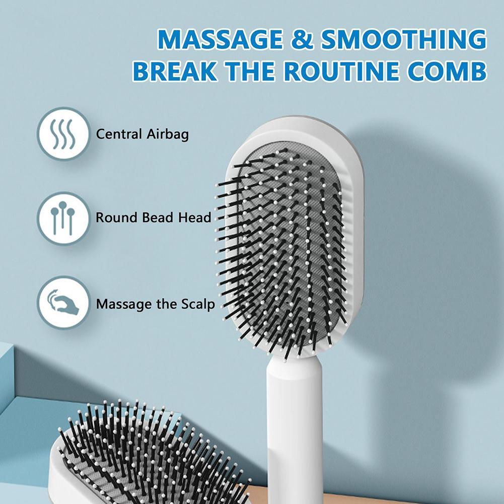 Self-Cleaning 3D Hair Brush