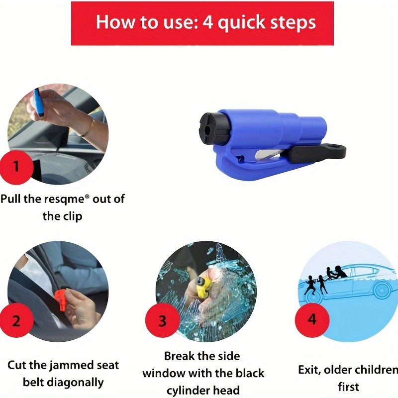 CrashSafe Auto Safety Hammer - Emergency Tool for Window Breaking and Safety