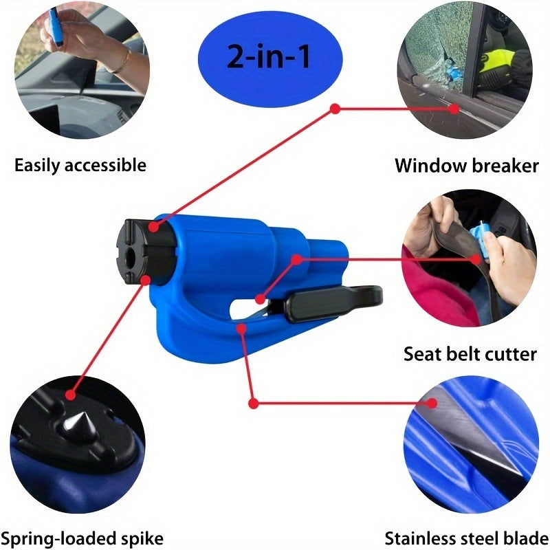 CrashSafe Auto Safety Hammer - Emergency Tool for Window Breaking and Safety