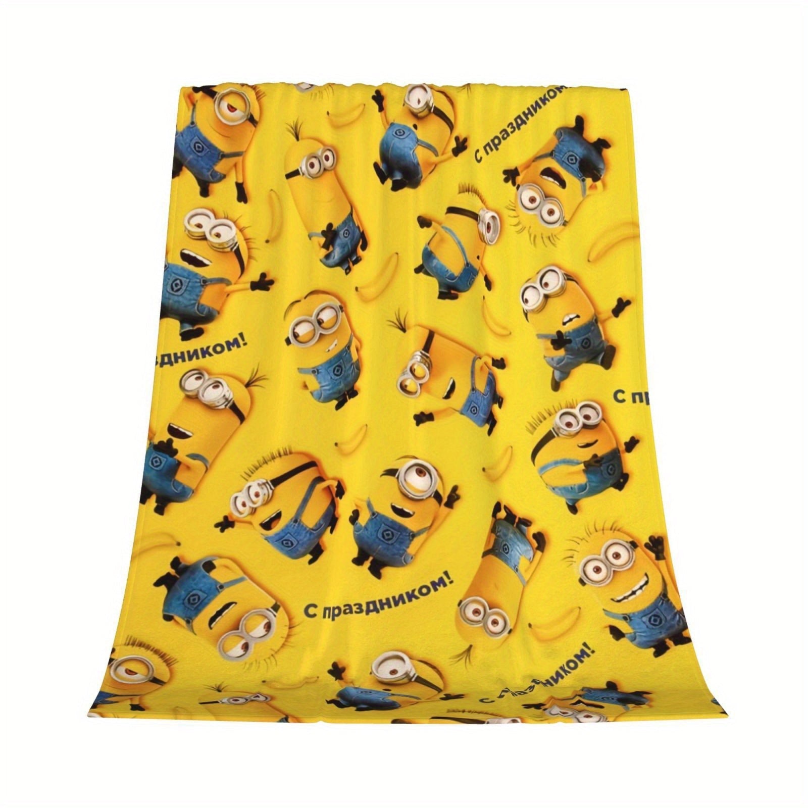 Minions Fleece Blanket - Soft & Warm Flannel Blanket for Children