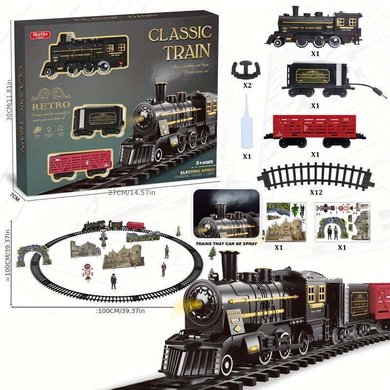 Retro Steam Train Playset - For Educational Adventures