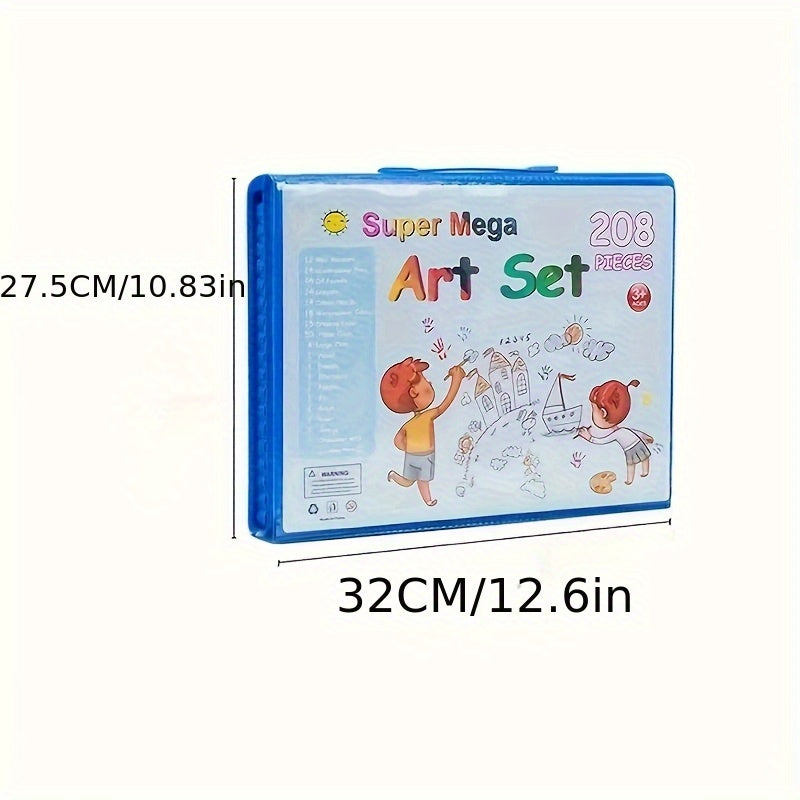 Complete 208-Piece Art Set – Professional Quality for Young Creators