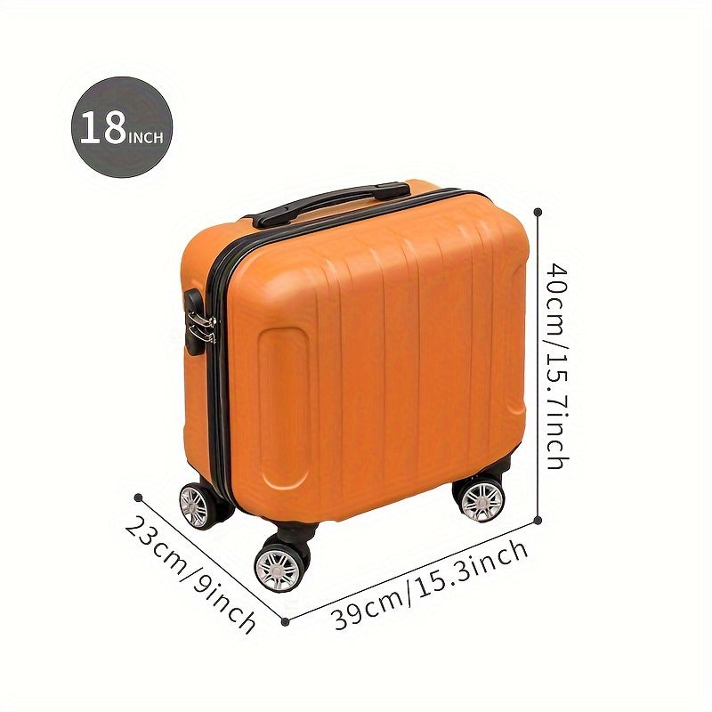 Stylish 18-Inch Suitcase – Aviation Cabin Case with Silent Spinner Wheels and Sturdy Construction