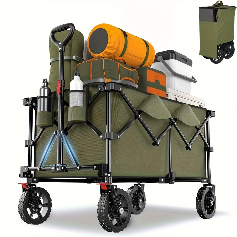 RuggedTrail Folding All-Terrain Trolley – 200L Capacity and 200kg Load Bearing