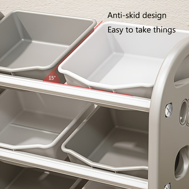 MultiStore Storage Rack - Spacious and Sturdy Organiser with 6 Bins