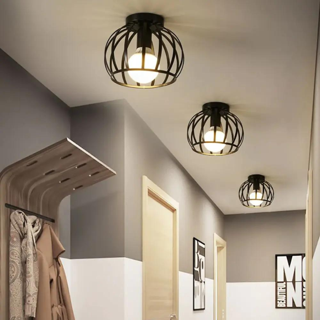 Trendy Industrial Ceiling Light with Open Design - ForgeLight