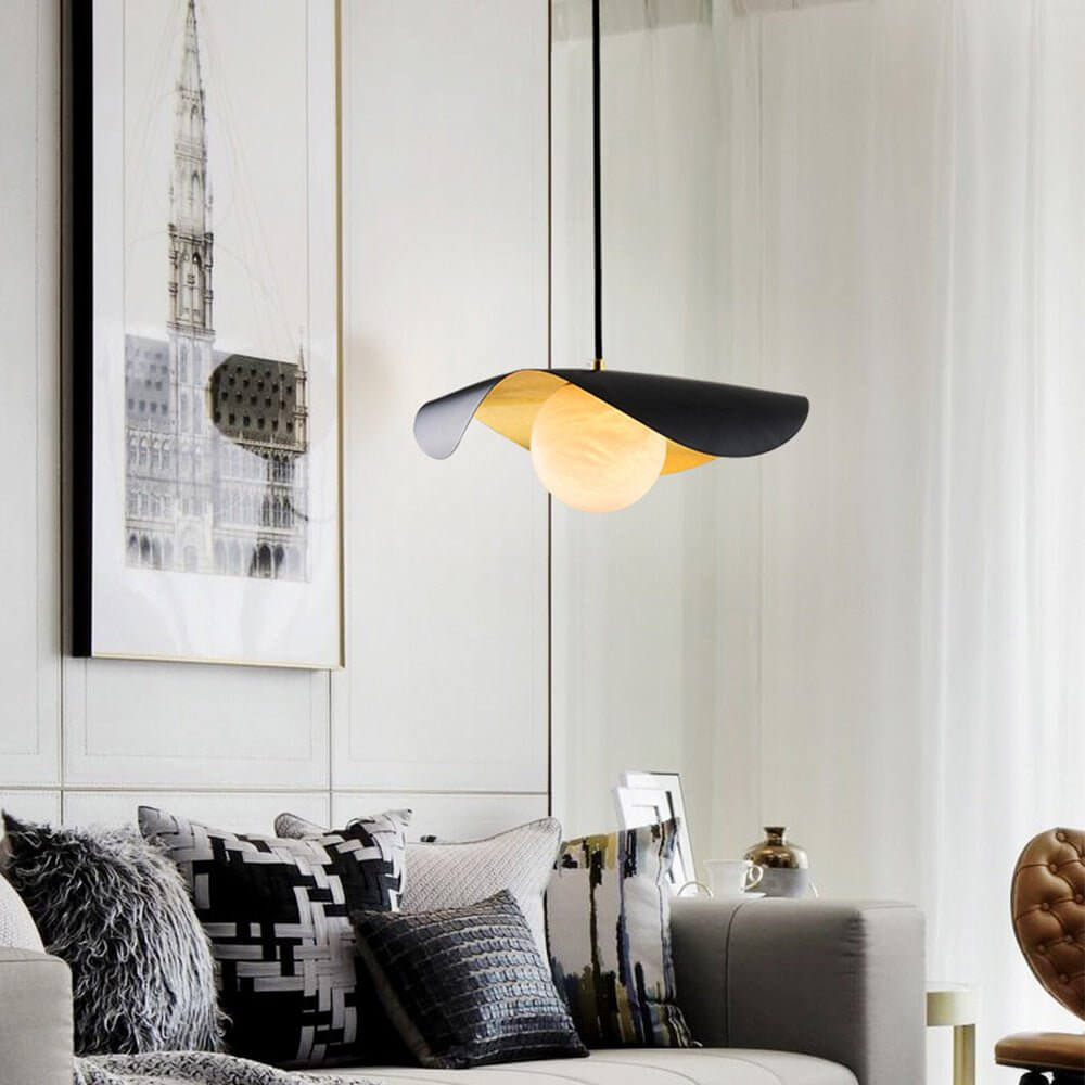 Modern Pendant Light with Marble Design