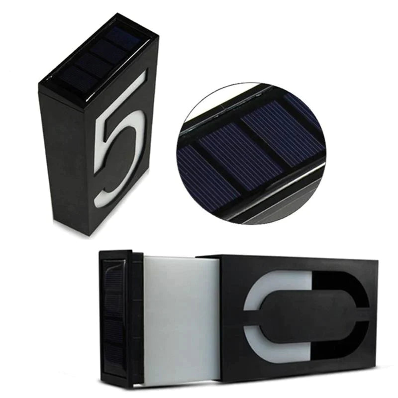 Illuminated House Number with Solar Energy - SolarSign
