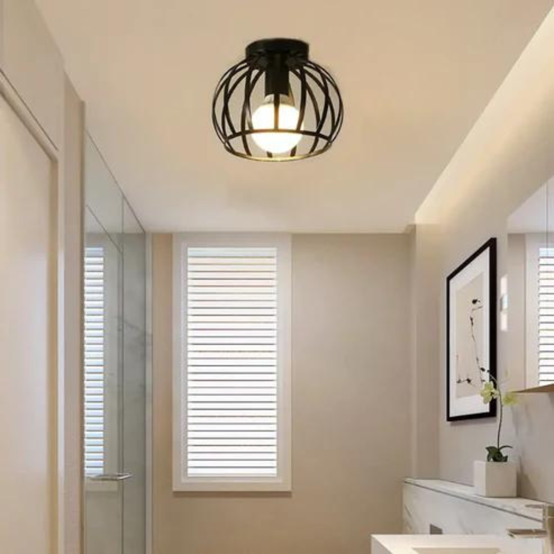 Trendy Industrial Ceiling Light with Open Design - ForgeLight