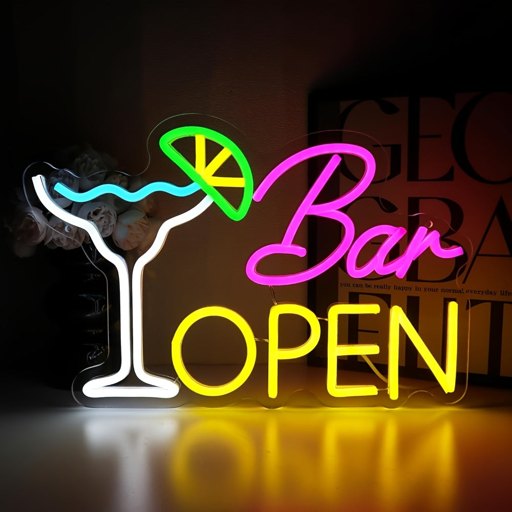 Illuminated Sign "Bar Open" – Atmospheric Decoration