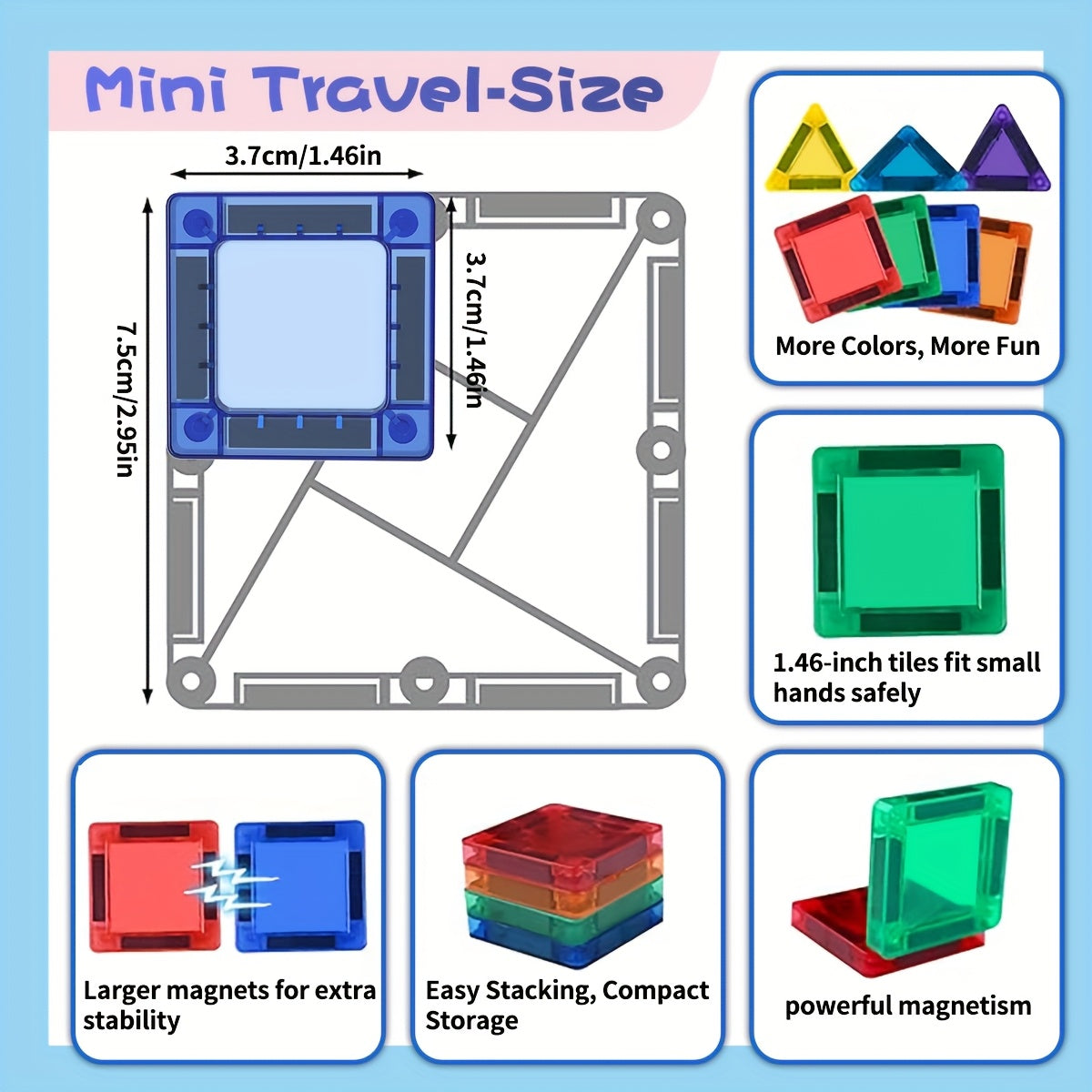 Mini Magnetic Building Block Set – Compact and Versatile Play Fun