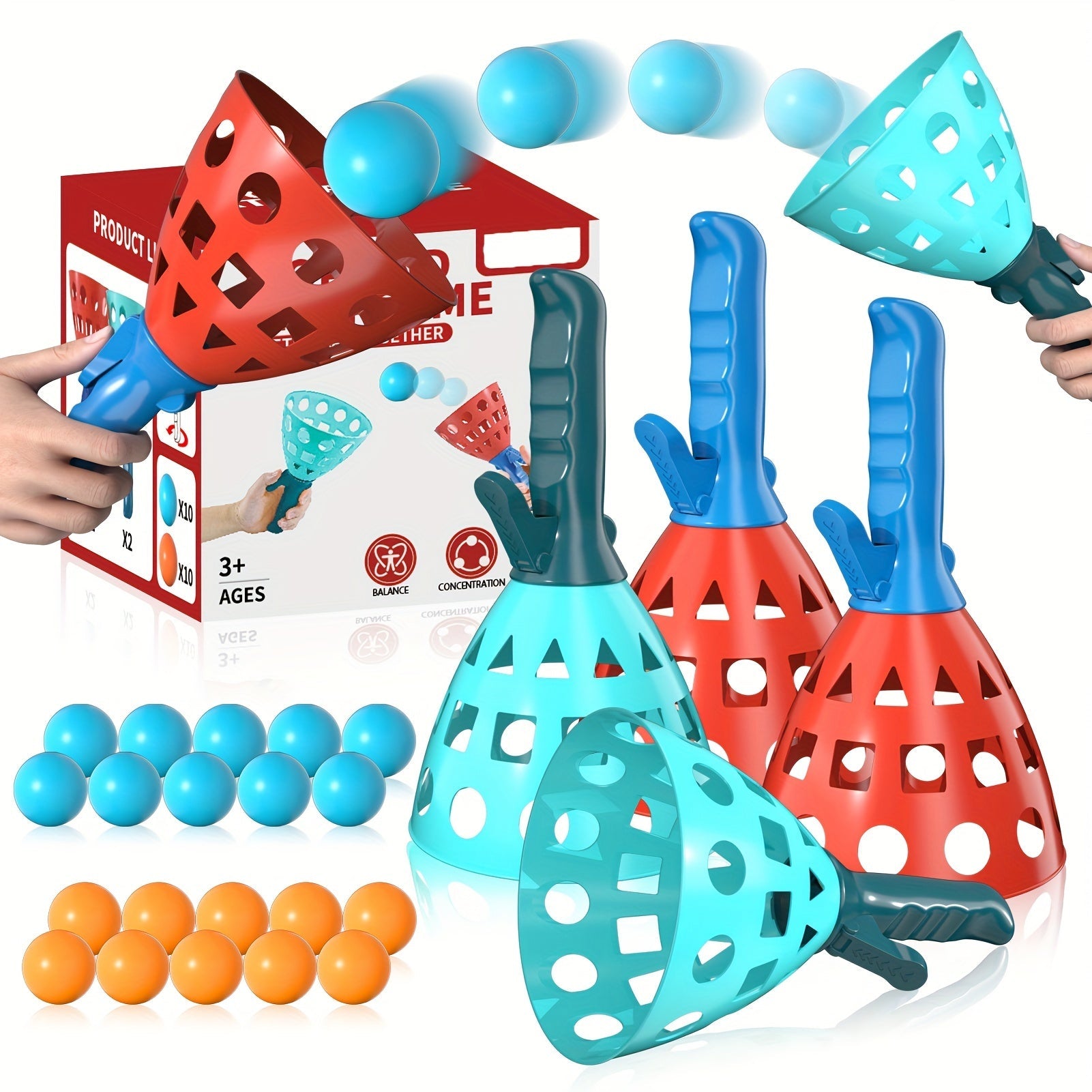 Pop and Catch Ball Game - Fun and Active Outdoor Activity for Children